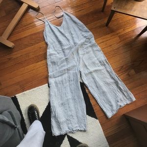 Ali Golden Wide Cropped Leg Jumpsuit